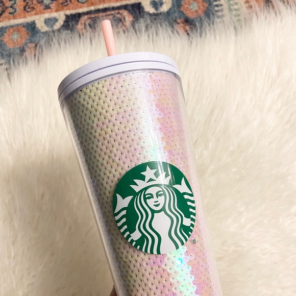 HP 🎉 starbucks sequin tumbler water cup 24 oz - Picture 2 of 10